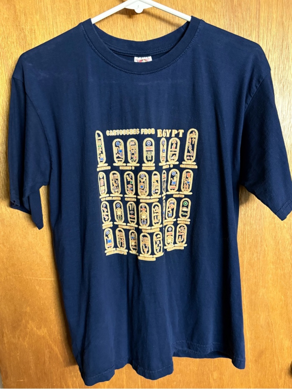 Egyptian Hieroglyph Graphic Tee - Navy(Egyptian cotton)